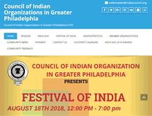 Tablet Screenshot of indiacouncil.org